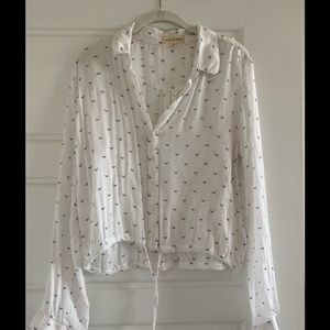 Cloth and stone button down crop